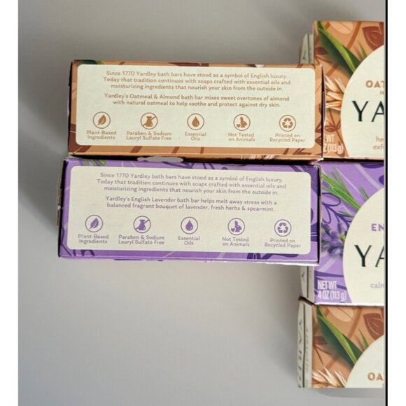 Yardley London Nourishing Bath Bar Variety Pack -‎ English Lavender & Oatmeal - Picture 4 of 6